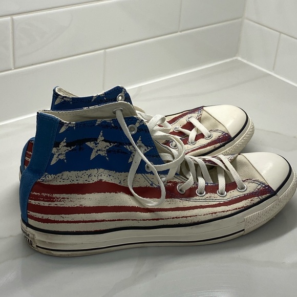 Converse Other - CONVERSE US FLAG HIGH TOP SIZE 13 SNEAKERS